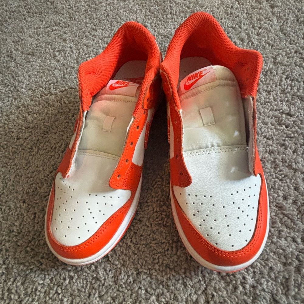 Nike Vibrant Orange and White Shoes